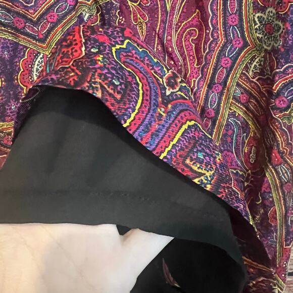 Lauren Ralph Lauren 100% Silk Paisley Midi Dress Sz 8 Floral Boatneck Shift NWT - Picture 3 of 4